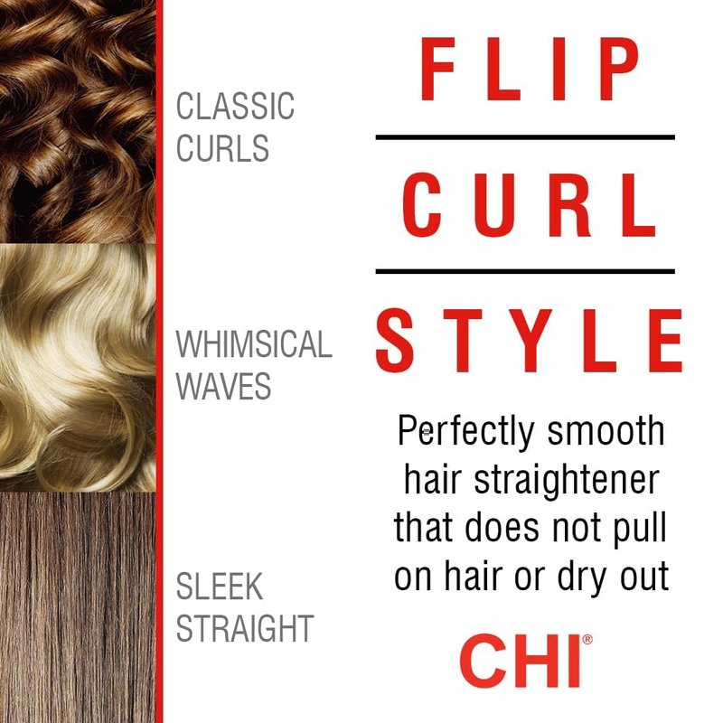 CHI Lava Ceramic 1″ Flat Iron | Volcanic Lava Plates for Smooth Styling, 11 ft Swivel Cord