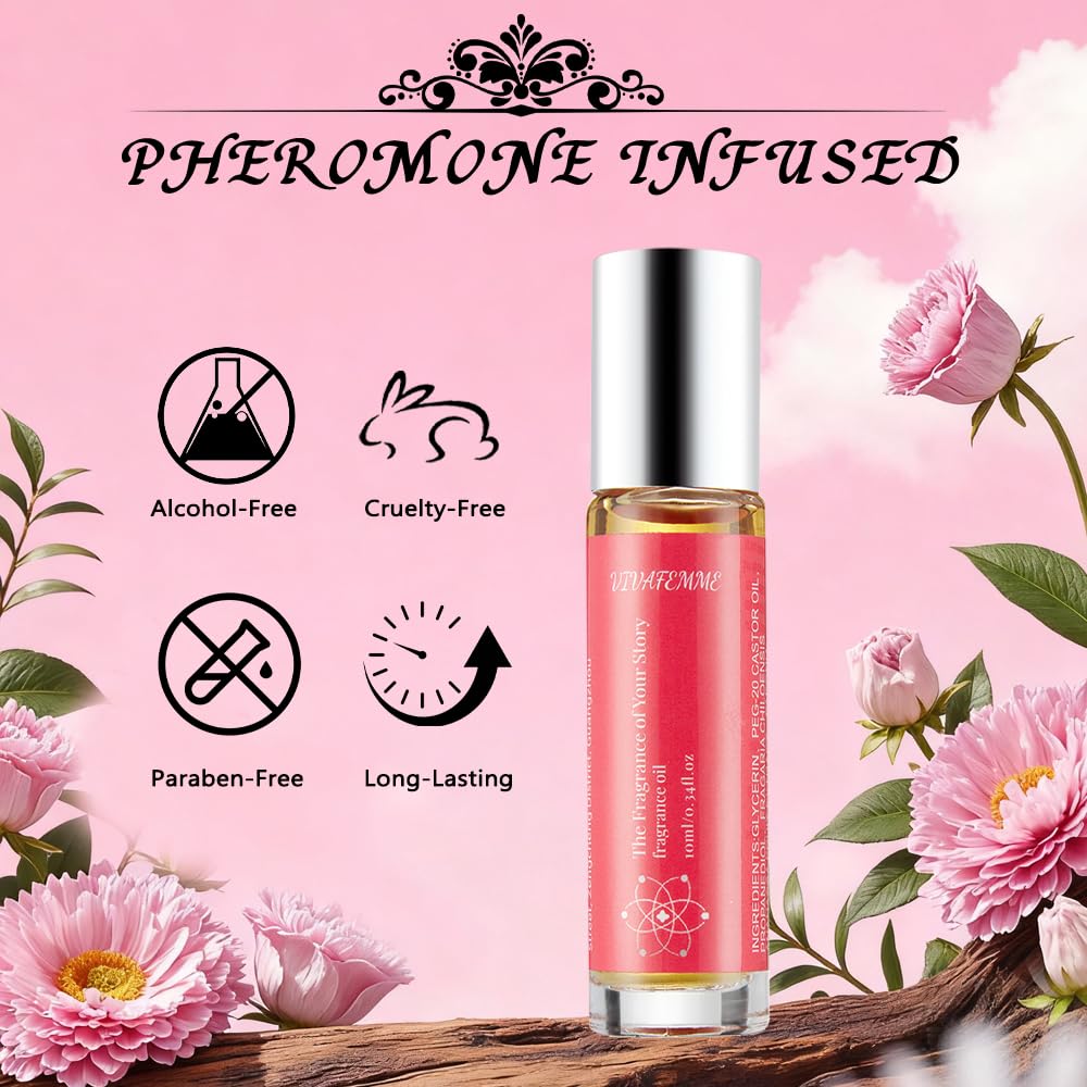 VivaFemme Pheromones Perfumes for Women, Long Lasting Roll On Perfume Oil, Travel Size to Amplify Your Charm and Boost Social Interactions, Attract Men with Our Premium Cologne Perfume Oil
