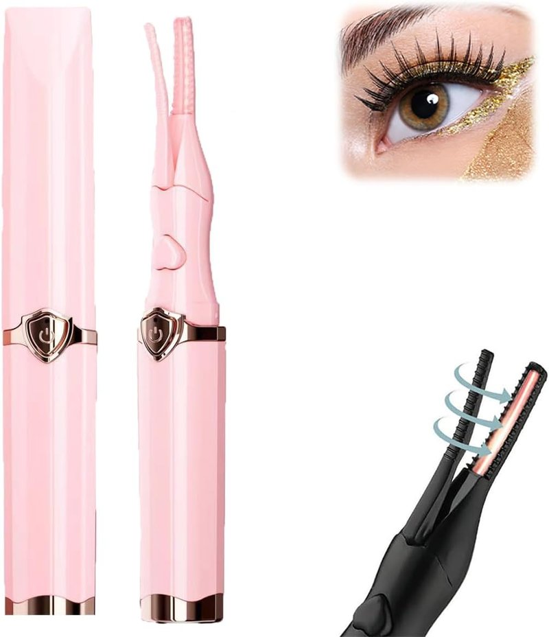 Electric Eyelash Curlers,2026 Upgrade Heated Eyelash Curler for Women,Mini Electric Eye Lash Curler with 3 Heat Modes,Fast Heat up in Finalize Eyelash Holder Tool (Pink/1pcs)