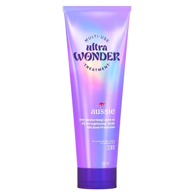 Aussie Ultra Wonder Treatment - Leave-In & Pre-Wash for All Hair Types | 8oz, Amino Acids Enriched