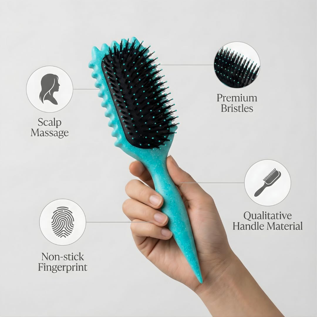 Ultimate Curl Defining Brush for Wet Curly Hair, Vented - Green