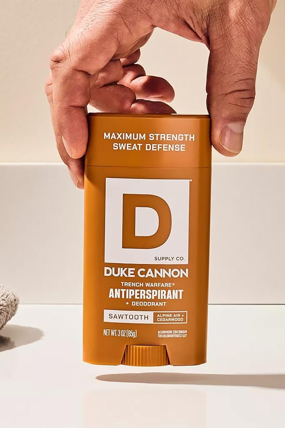 Duke Cannon Sawtooth Trench Warfare Antiperspirant Deodorant for Men – Alpine Air & Cedarwood Scent, 3 oz – Long-Lasting Sweat Protection, Paraben-Free
