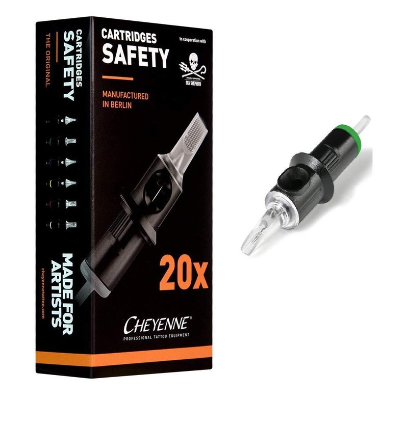 Cheyenne Hawk Safety Needle Cartridges (Box of 20 Pc) (1 Liner)