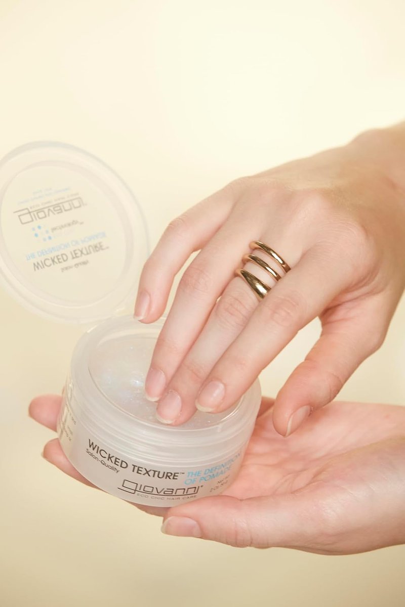 GIOVANNI Wicked Texture Pomade - Water-Based Hair Styling Formula for Smooth Texture & Easy Washout | 2 Oz