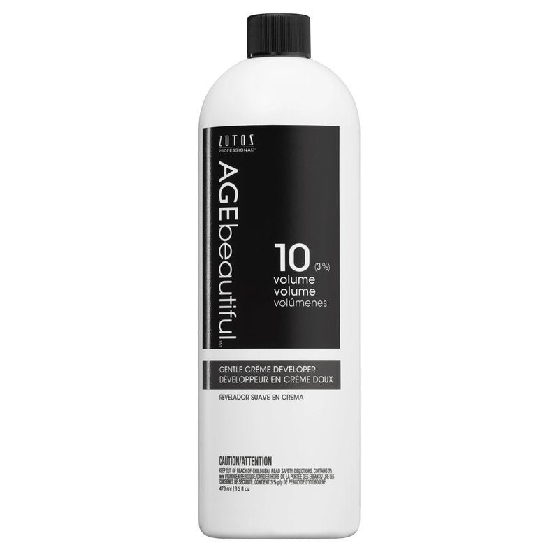 AGE beautiful 10 Volume Gentle Creme Hair Developer | For Permanent Hair Color Dyes, Toners, Lighteners | Professional Salon Coloring | Long Lasting Haircolor | 16 Fl Oz
