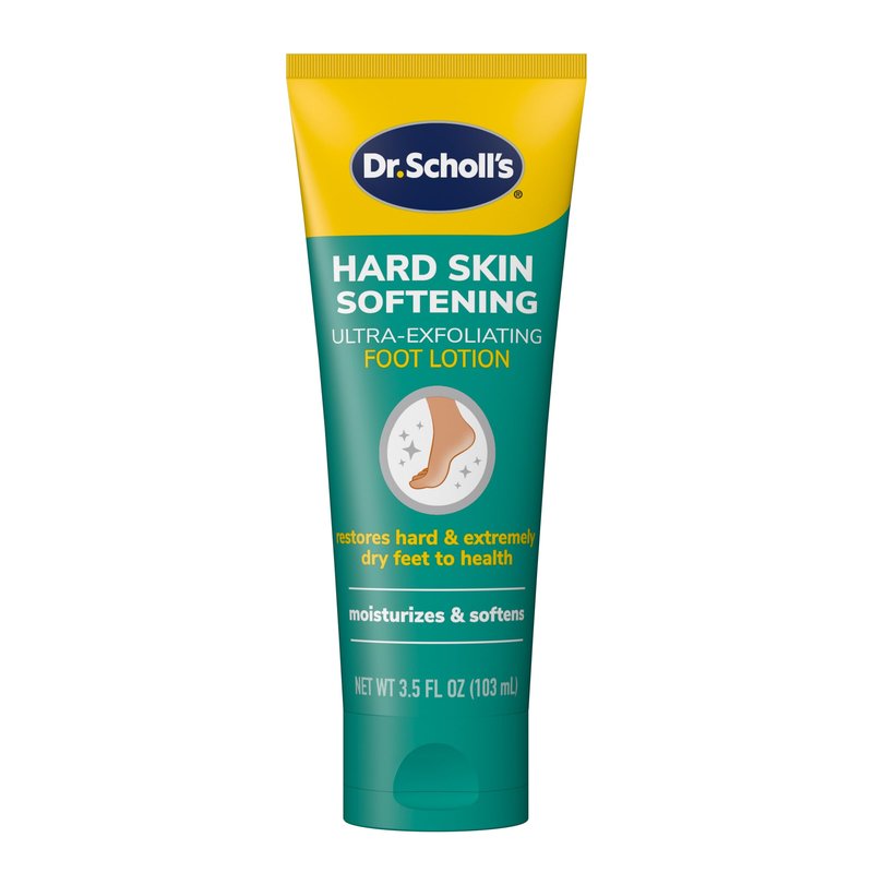 Dr. Scholl's Dry, Flaky Skin Remover Ultra Exfoliating Foot Lotion Cream, 3.5 oz, Moisturizer with Urea for Rough Dry Cracked Feet, Heal and Soothe for Healthy Looking Feet, Intensive Foot Skin Care