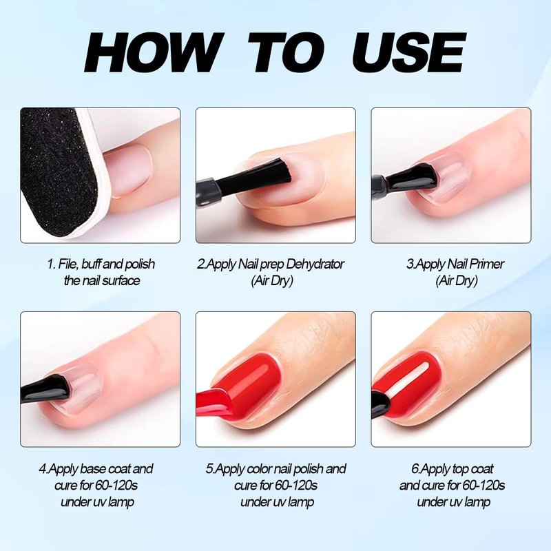 15 ml Nail Dehydrator and Primer Set, Acid Free Natural Prep Dehydrate & Bond Primer, Professional Nail Prep Kit for Acrylic Nails Gel Polish Manicure Nails Supplies Fast Dry