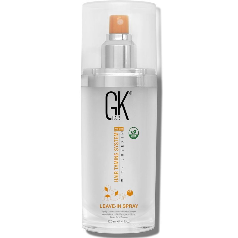 GK HAIR Vegan Leave-In Conditioner Spray - Lightweight Frizz Control & Heat Protectant for All Hair Types, 120ml