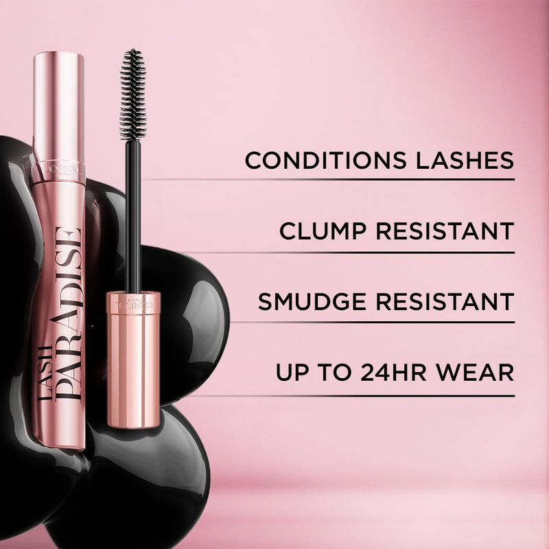 L'Oreal Paris Voluminous Lash Paradise Mascara - Intense Length & Voluptuous Volume, Latte Brown, 0.28 Fl Oz