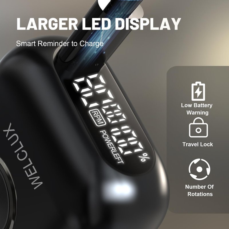 Rechargeable Electric Razor for Men - Mini Foil Shaver with 4 Floating Blades | Dual-Speed, LED Display, 120Min Runtime, IPX7 Waterproof