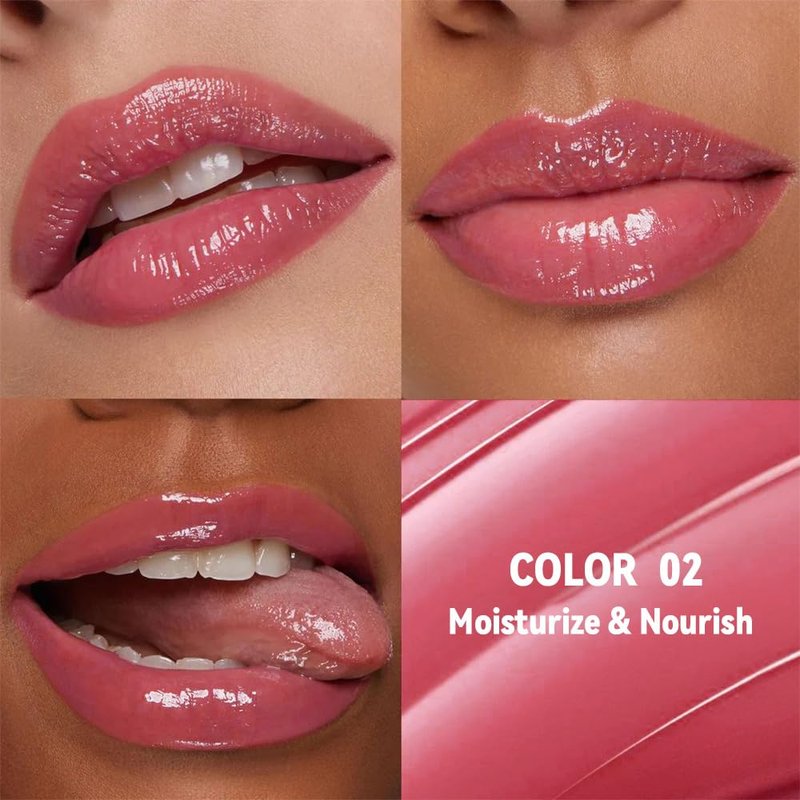 FeiCuiYun Pink Honey Tinted Lip Stain Lip Balm Lip Gloss Lipstick, Sheer Hydrating Lip Stains Tint, Moisturizing Lip Color for All Skin Tones, Nourishing Lip Balm with a Hint of Natural Black Cherry