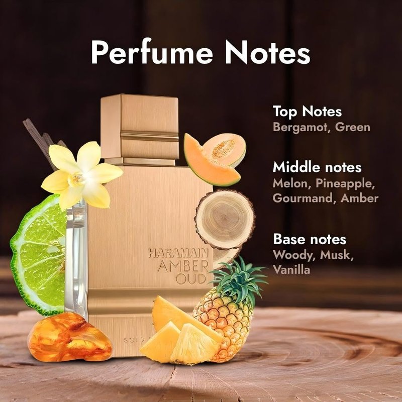 Gold Edition Arabian Perfume - Unisex Long-Lasting Amber Scent | 2 oz Bottle