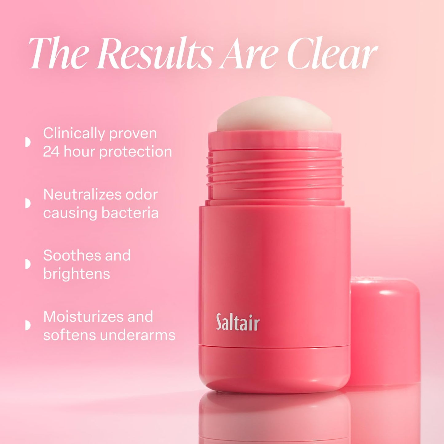 Saltair Skincare Deodorant – Aluminum-Free Deodorant for Women and Men with Long Lasting Odor Protection, Zinc and BHA. Refillable Stick, Suitable for Sensitive Skin – 2 Pack Pink Beach Scent