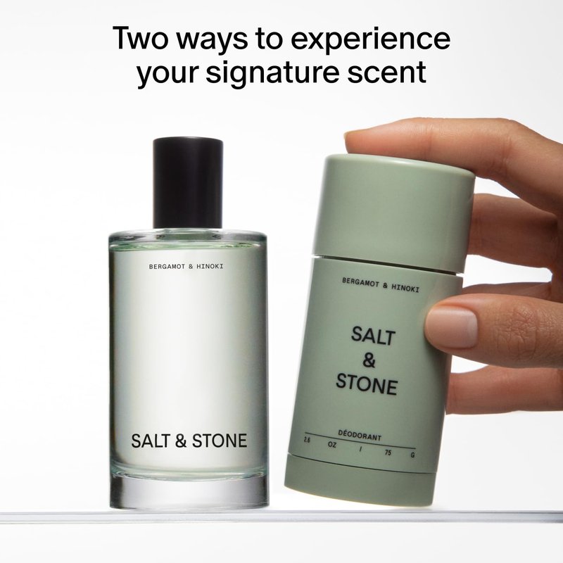 Salt & Stone Signature Scent Duo Set - 48 Hour Aluminum-Free Deodorant & Hydrating Body Mist | Bergamot & Hinoki