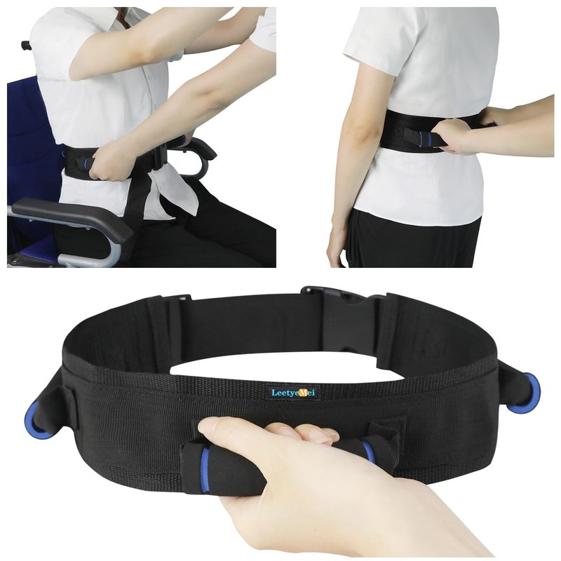 Gait Belt, Gait Belts for Seniors, Gait Belt with Handles, Gate Belts Medical for Elderly, Transfer Belt with Quick Release Buckle, Lift Belt for Physical Therapy, Safety Walking Belt for Elderly