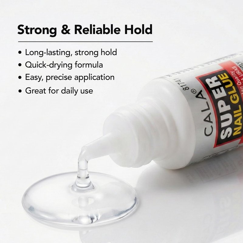 CALA Super Nail Glue - Professional Quick-Dry Adhesive for False Nails & Art | Strong Hold, 8-Pack