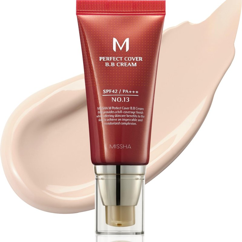MISSHA M Perfect Cover BB Cream - Bright Beige Tinted Moisturizer with SPF 42 | 1.69 Fl Oz - Fair with Cool Undertone