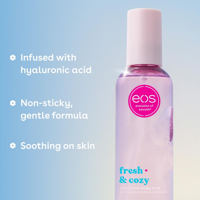 eos Fresh & Cozy Scent Layering Bundle - Body Wash, Body Mist, Body Lotion