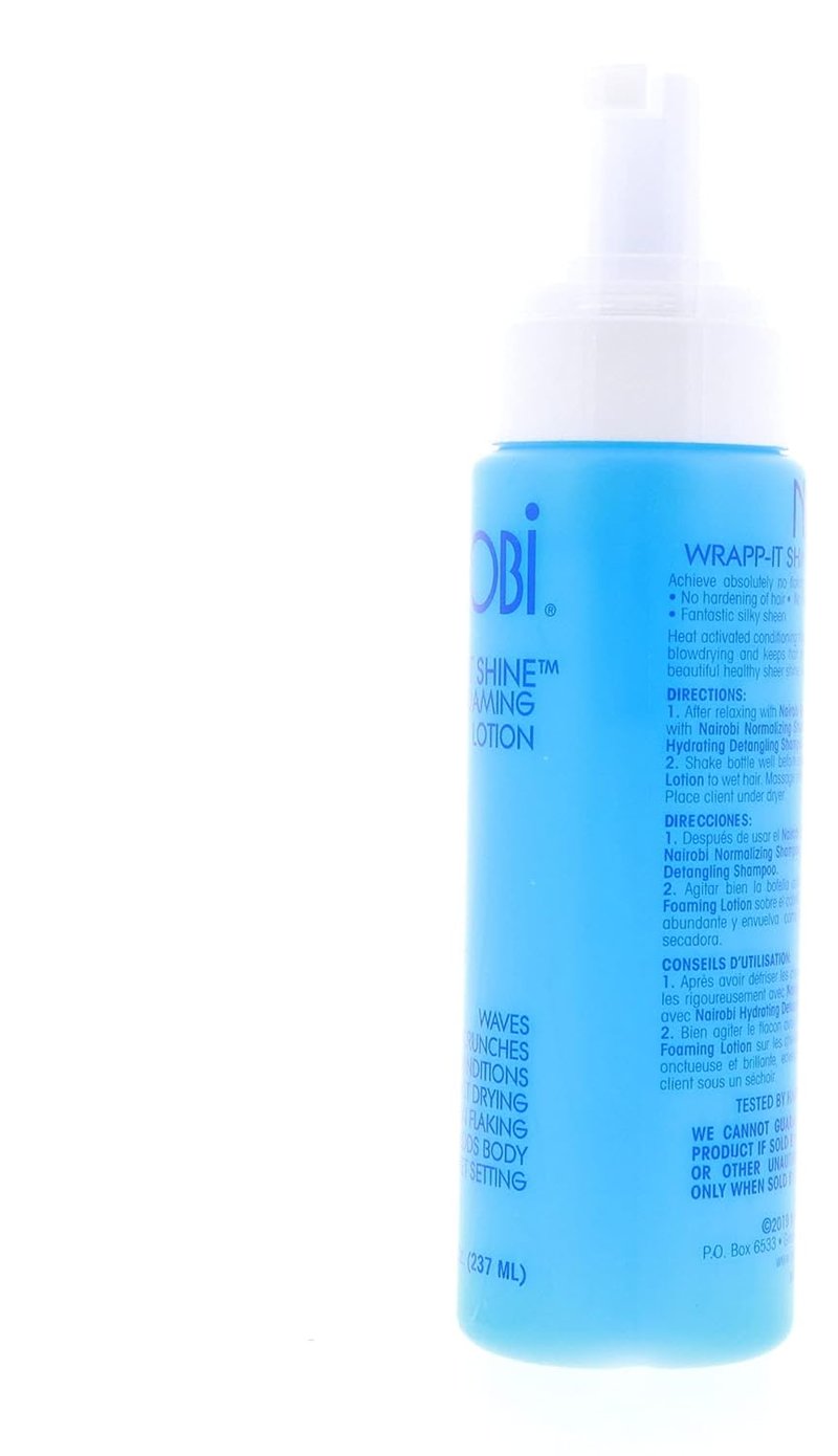 Nairobi Wrapp-It Shine Foaming Lotion - 8oz | Enhances Shine & Moisture for Healthy Hair