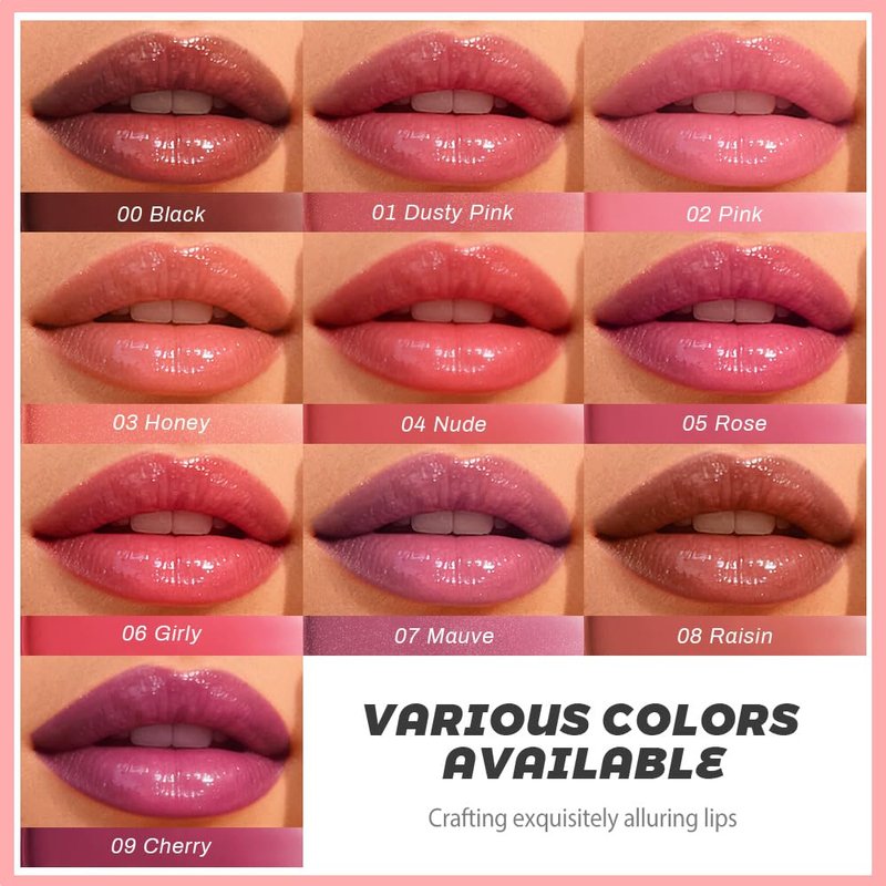 HHLTOH Honey Lipstick Tinted Lip Balm - Shine Moisturizing Lipstick for Women, Natural Nourishing Hydrating Lip Gloss Stain for Dry Lips, Tint Sheer Lightweight Makeup, Vegan - 2Pc Dusty Pink & Pink