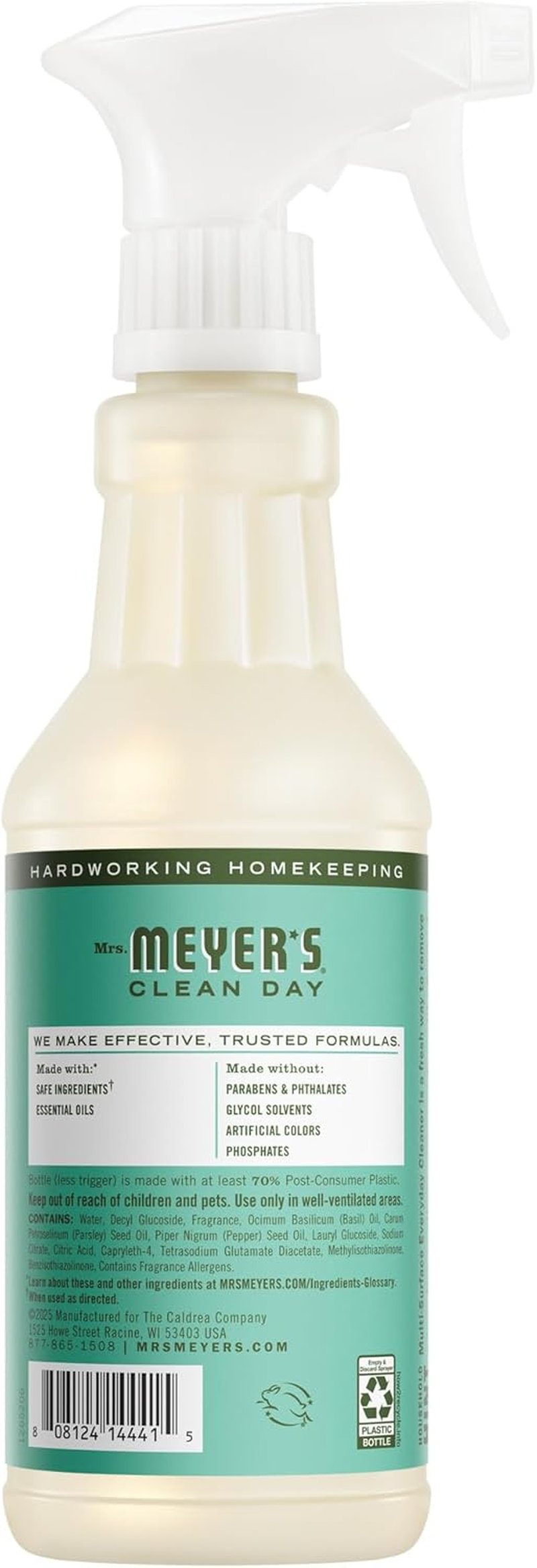 Mrs. Meyer's Clean Day All-Purpose Cleaner Spray - Basil Scent | 16 Fl. Oz for Effective Cleaning