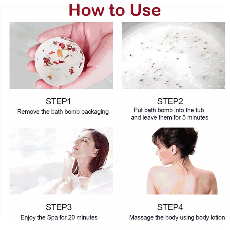 Fumgranth Bath Bombs for Women Spa Gift Set with Rose Milk Essential Oils Sea Salt Moisturizing Relaxing Birthday Gift for Her Bubble Bath Skincare Relaxation Aromatherapy Gifts 2 Pack