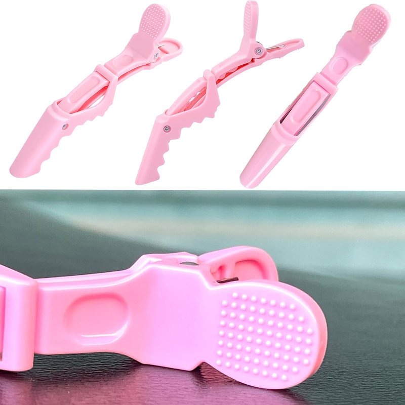 Alligator Hair Clips - 30 Pcs Thick Hair Styling Clips with Wide Teeth & Double-Hinged Design | Pink