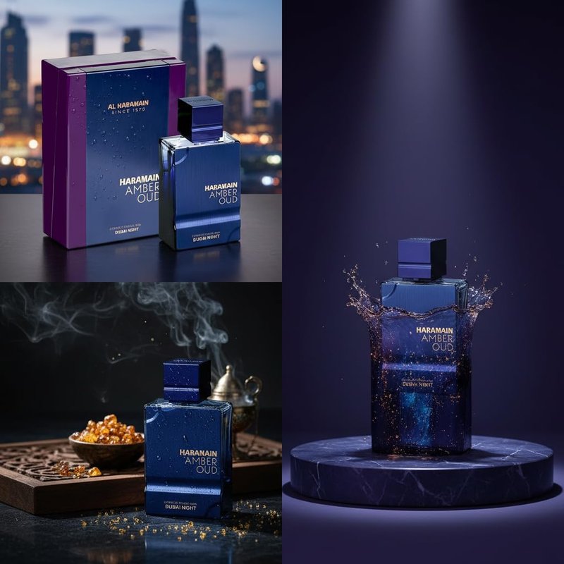 Al Haramain Amber Oud - Dubai Night - Oud Cologne for Men - Amber Perfume for Men - Long Lasting Perfume with Bergamot, Saffron Fragrances - 3.33 oz