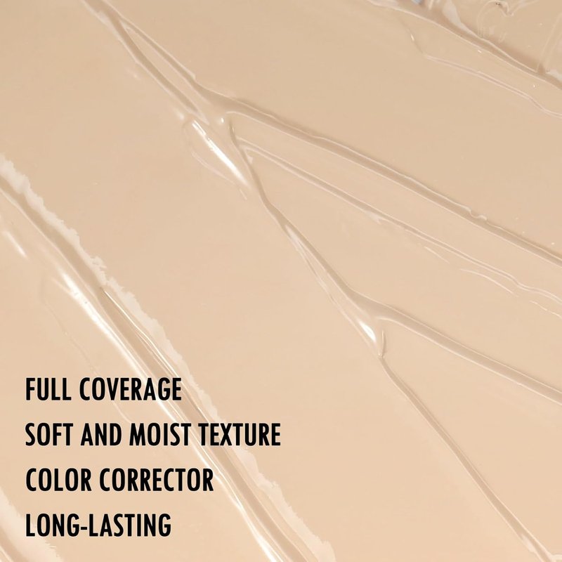 Liquid Concealer - Full Coverage Under Eye Makeup for Dark Circles & Fine Lines | Waterproof, Long-Lasting, 0.42 Fl Oz (Light Nude)