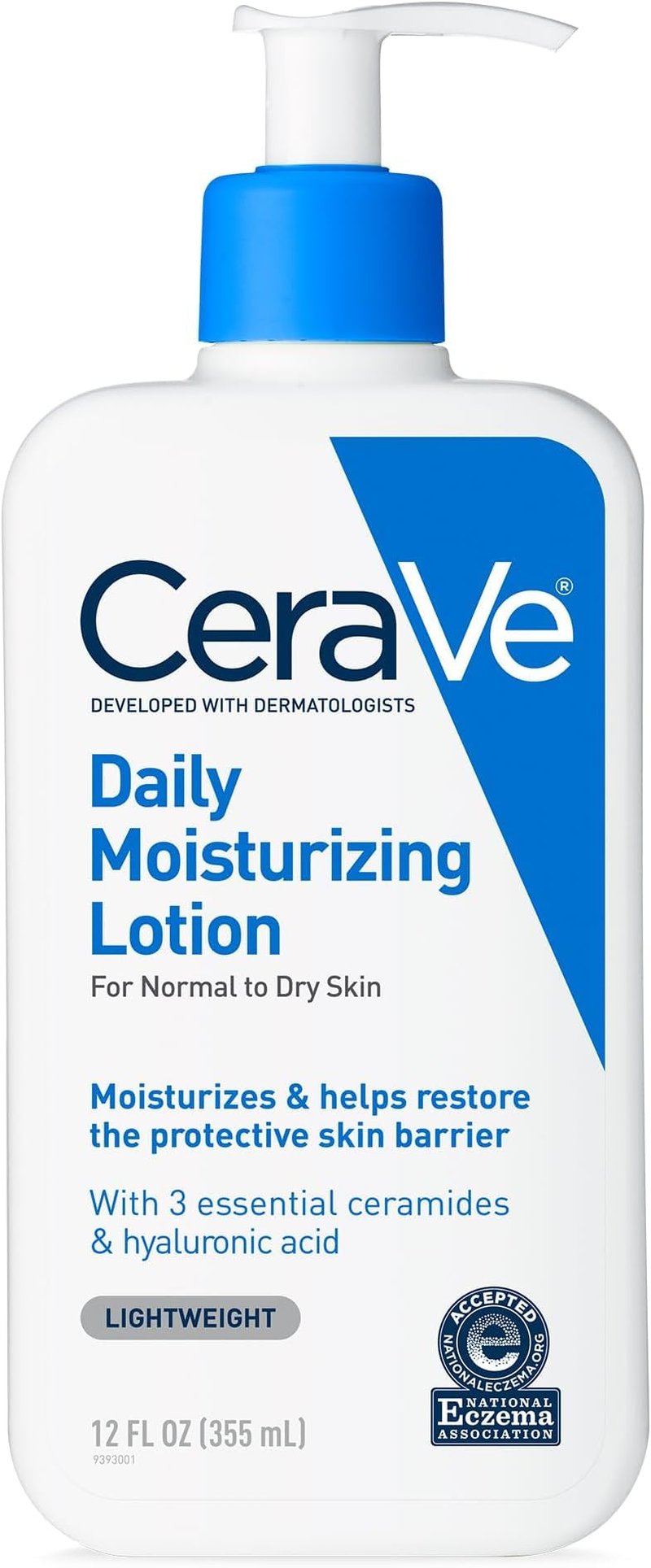 CeraVe Daily Moisturizing Lotion for Dry Skin, Body Lotion & Face Moisturizer with Hyaluronic Acid and Ceramides, Daily Moisturizer, Fragrance Free, Oil-Free, 12 Ounce (Pack of 12)