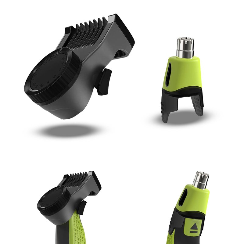 GORLENT 14-in-1 Adjustable Guards and Nose Trimmer Replacement Blade for One Shaver Blades QP series, Safe and Efficient Nose & Facial Detail Trimming