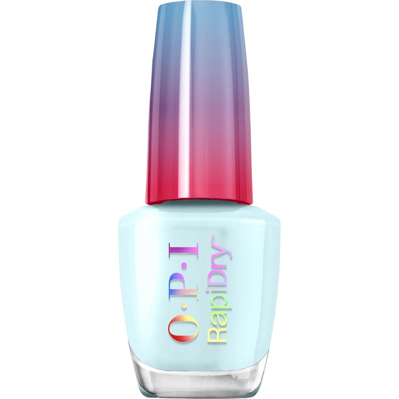 OPI RapiDry Baby Blue Me Away | Opaque Light Blue Crème Quick Dry Nail Polish | Vegan, Smudge Proof, Fast Drying | Snow Time to Waste | Holiday 2025