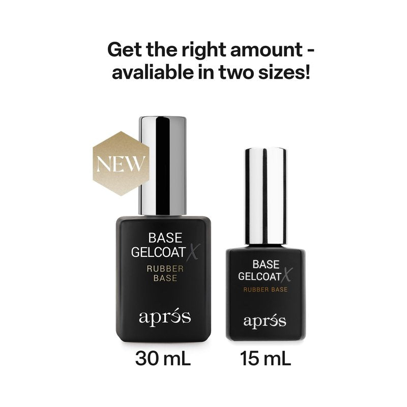 APRÉS Base Gelcoat X 15ml | HEMA & TPO-Free Rubber Base Scratch Resistant Gel Nail Polish Soak Off Base Coat