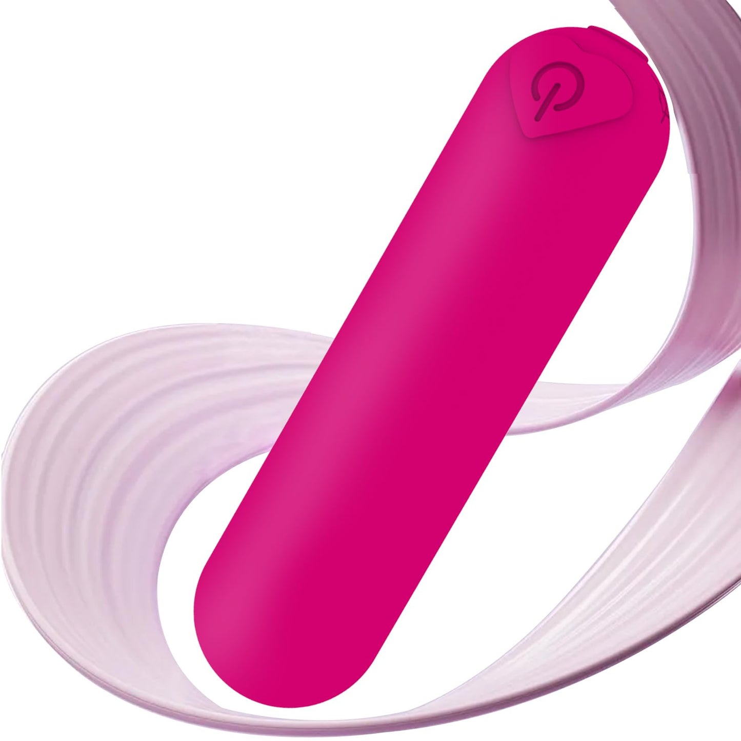 Smmgqeee Mini Handheld Electric Back Massager Waterproof Quite Massager, Portable Massager for Back Neck Shoulder Body,Rose Red