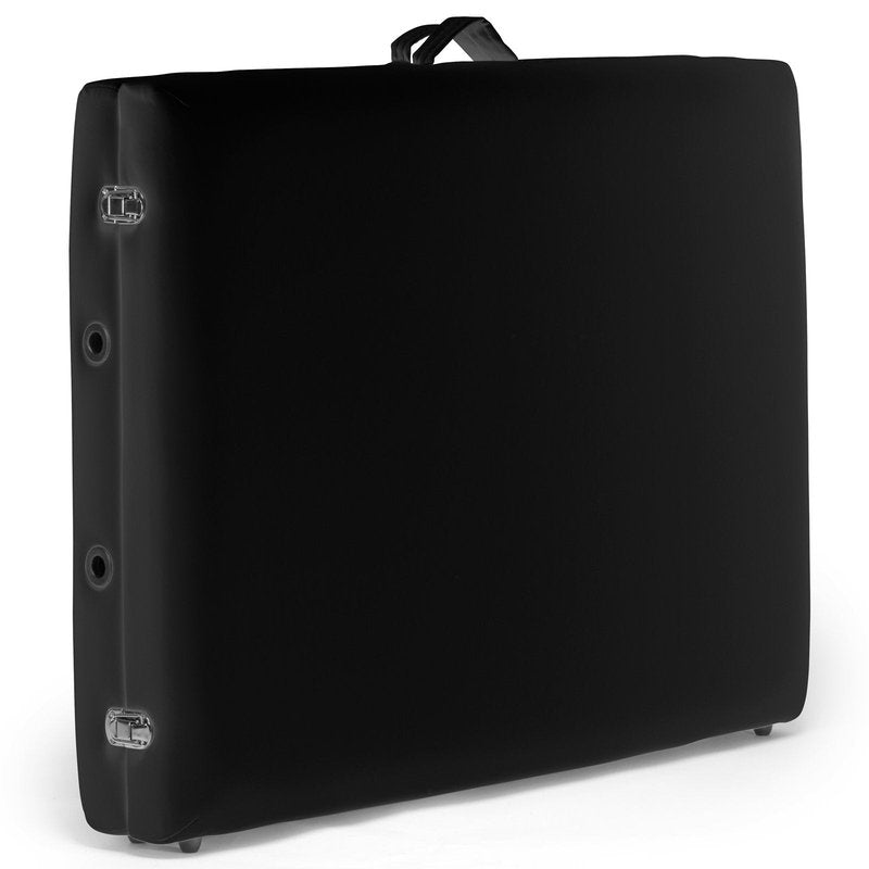 Saloniture Professional Portable Folding Massage Table with Carrying Case - Black