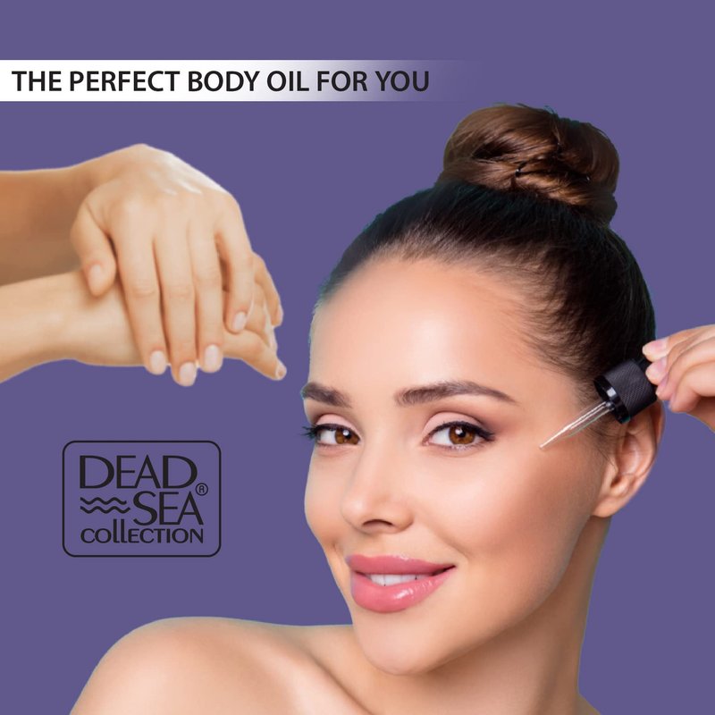 Dead Sea Collection Body Oil for Dry Skin - Retinol & Vitamin E, A Moisturizing Oil for Face, Anti-Aging - Skin Elasticity Support, Renews Skin Surface & Softens Pack of 2 (4 Fl. Oz Each)
