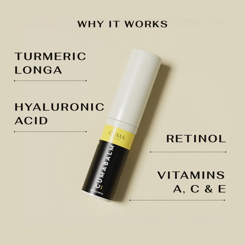 CumaBalm™ – Eye Balm with Turmeric and Retinol for Puffy Eyes & Dark Circles – Vegan