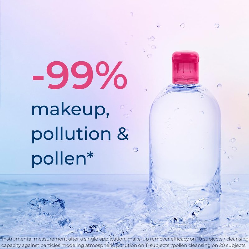 Bundle of Bioderma - Sensibio - H2O Micellar Water - Makeup Remover Cleanser - Face Cleanser for Sensitive Skin- Comes in 500 ml and 100ml Traveller's size