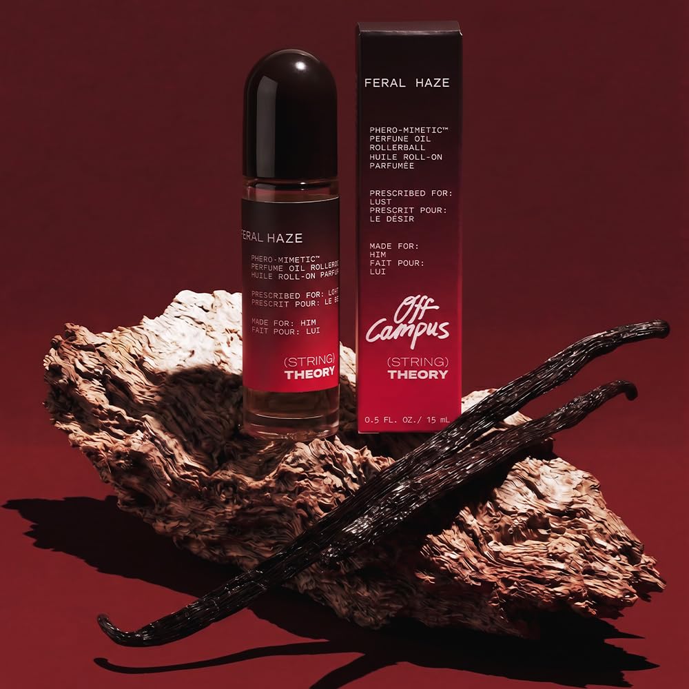 STRING THEORY | Garrett Men's Pheromone Roll-On Cologne - Spicy Vanilla & Smoky Musk - Lasts 3 Hours