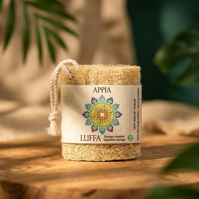 Premium Organic Loofah Sponge Medium 6“ | Loofah for Bath & Shower | Body Scrubber for Shower Scrubbing | Eco Friendly 100% Natural & Biodegradable | Daily Skin Cleansing Care for Women and Men