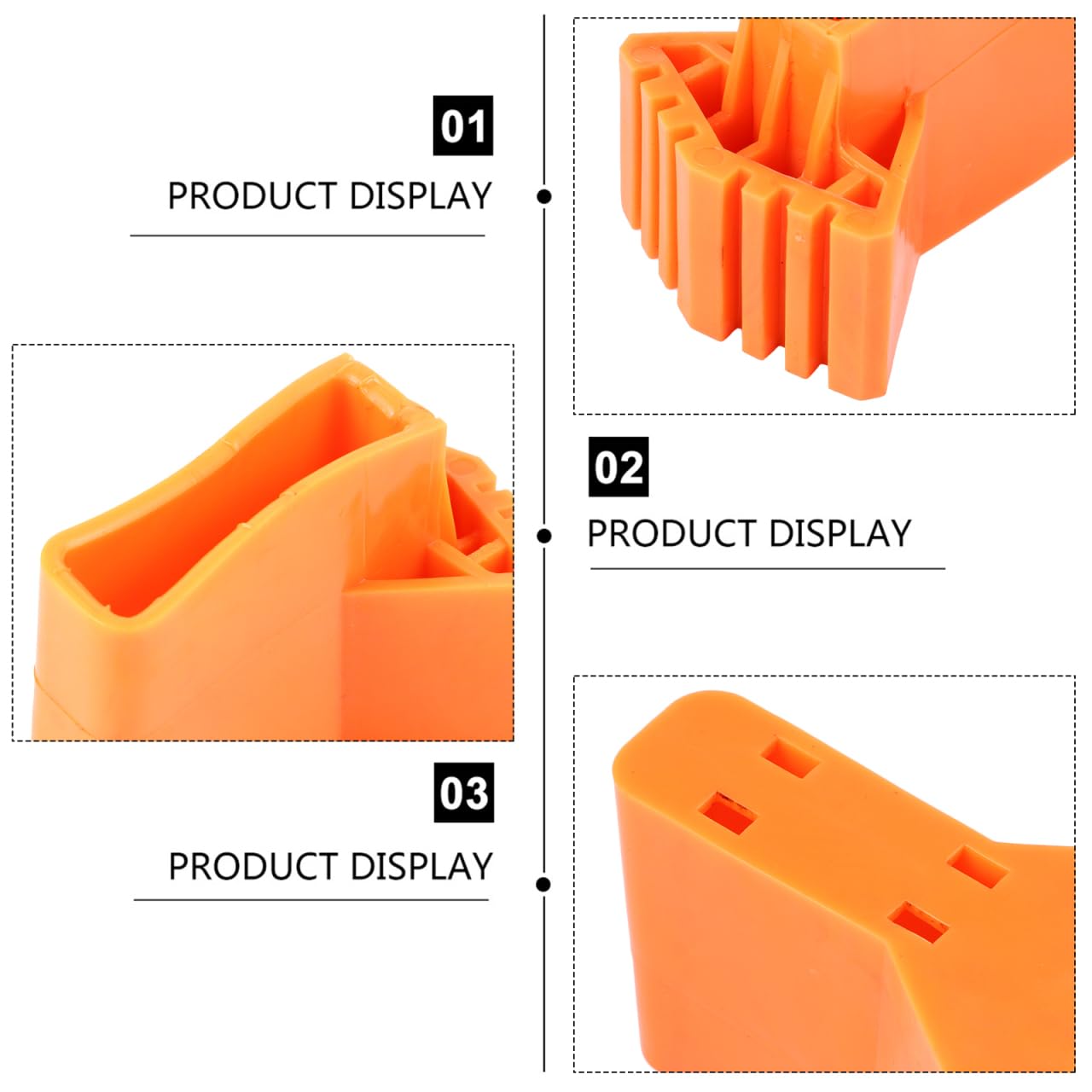 Cabilock Ladder Foot Cushion 4 Pack 3.54X2.55 Inch Non Slip Rubber Feet Mats for Folding and Stair Ladders Ladder Stabilizer Replacement Accessories