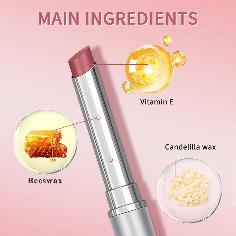 Honey Lipstick - Tinted Lip Balm for Hydration & Nourishment | Glossy Finish, 2 PCS Pink