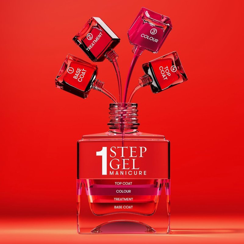 Nails Inc It's Topless Gel-Like Nail Polish, 4-in-1 Base Coat, Treatment, Color, Top Coat, Long Lasting, Strong, Chip Free, Glossy Salon Quality Manicure, Air Dry Nail Polish, Addison, 0.47 Fl Oz