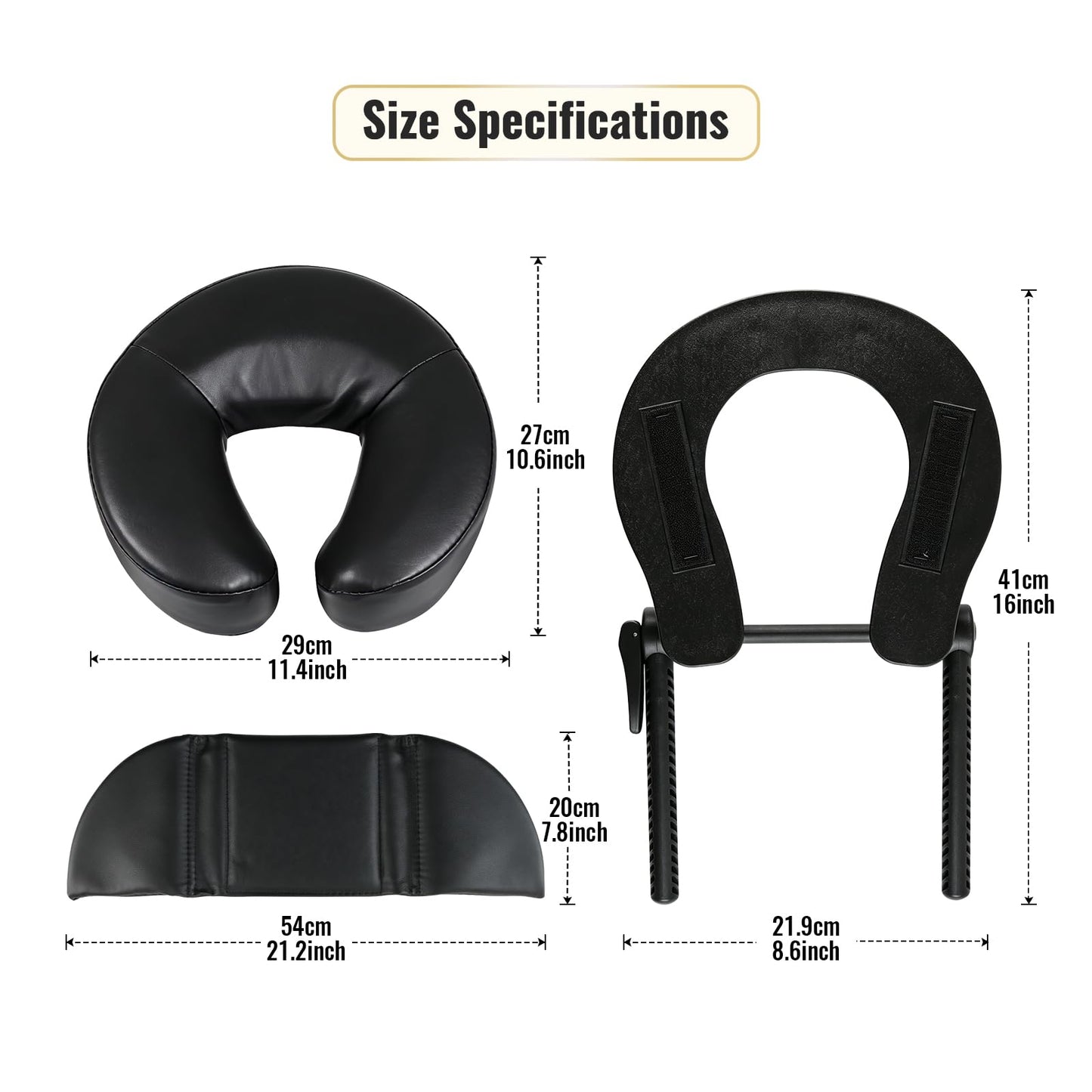TRENDBOX Face Down Tabletop Massage Kit Adjustable Headrest Pillow