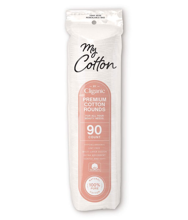 Cliganic My Cotton Premium Cotton Rounds for Face (540 Count) | Makeup Remover Pads, Hypoallergenic, Lint-Free | 100% Pure