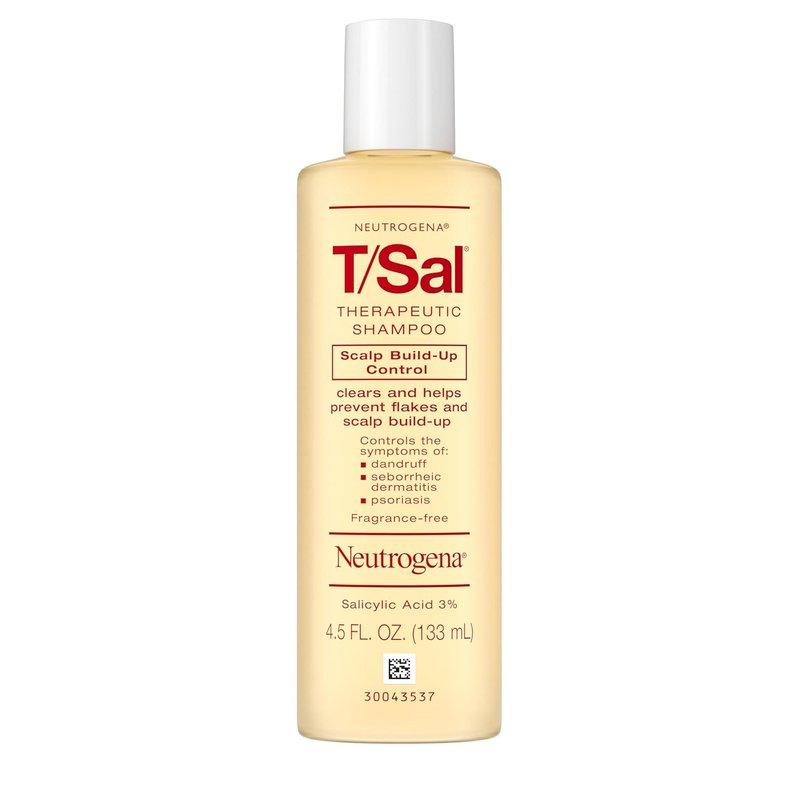 Neutrogena T/Sal Dandruff Shampoo - 3% Salicylic Acid Treatment | Fragrance-Free, 4.5 fl oz