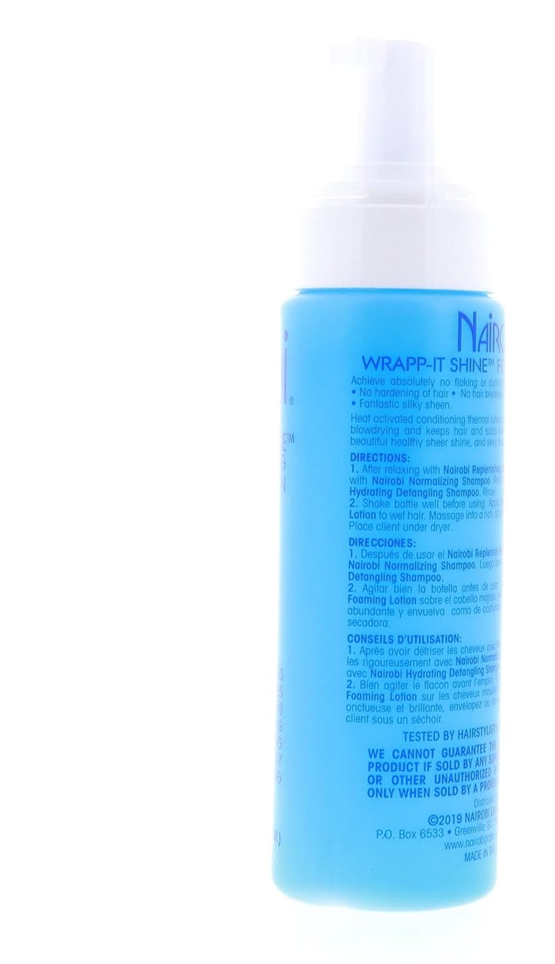 Nairobi Wrapp-It Shine Foaming Lotion - 8oz | Enhances Shine & Moisture for Healthy Hair