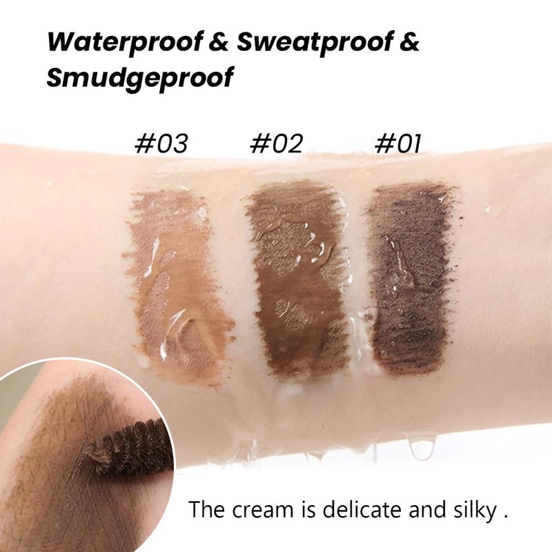 2pcs Brown Brow Gel set – Volumizing, Buildable, Wax-Gel Hybrid for Full, Voluminous Brows, Locks Hairs in Place, Waterproof, Available in Brunette (02#)