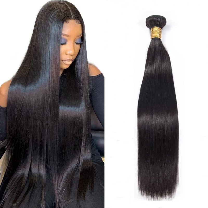 30-Inch 10A Straight Human Hair Bundle - 100% Unprocessed Brazilian Virgin Weave