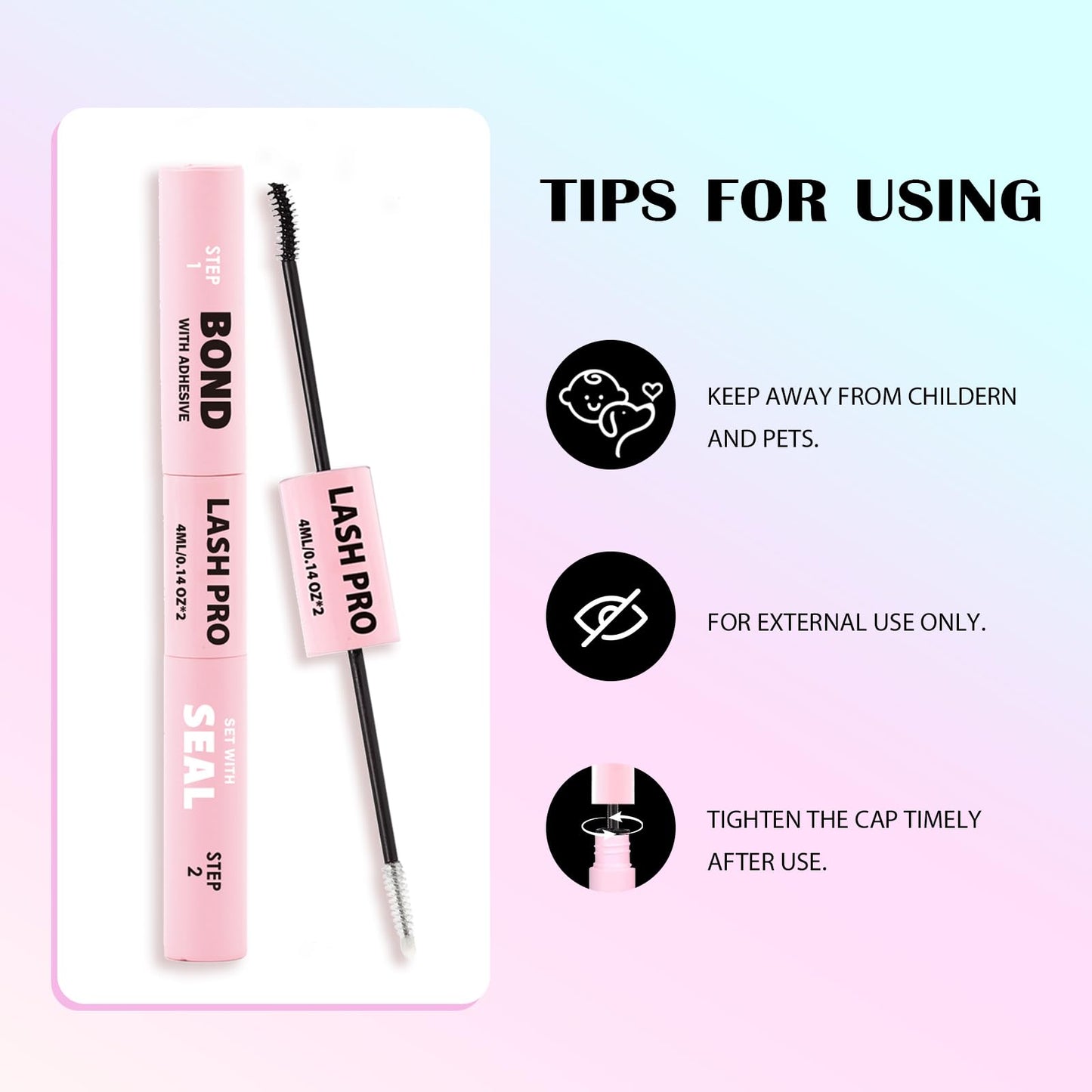SY-SHUYING Black Lash Bond and Seal for Eyelash Cluster, Long Lasting, Comfortable, Waterproof, 72H Super Flexible Hold Glue, 2-in-1 for Sensitive Eyes, Non Irritating Glue for DIY Lash Cluster Kit